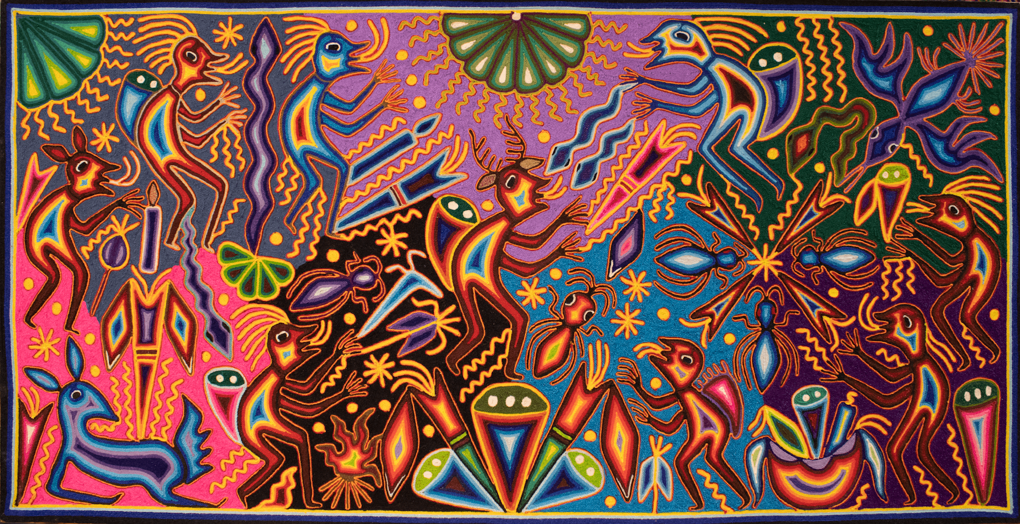 Cuadro Huichol 60cm x 120cm