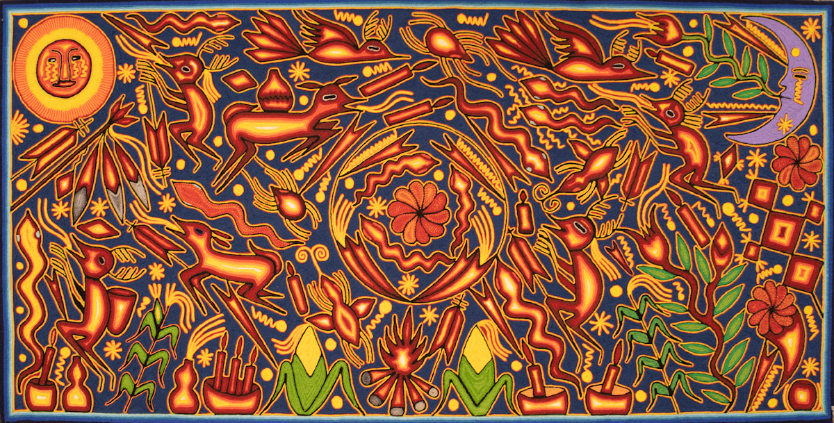Cuadro Huichol 60cm x 120cm