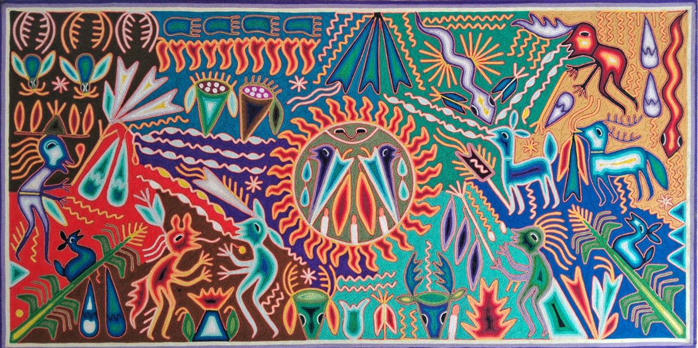 Cuadro Huichol 60cm x 120cm