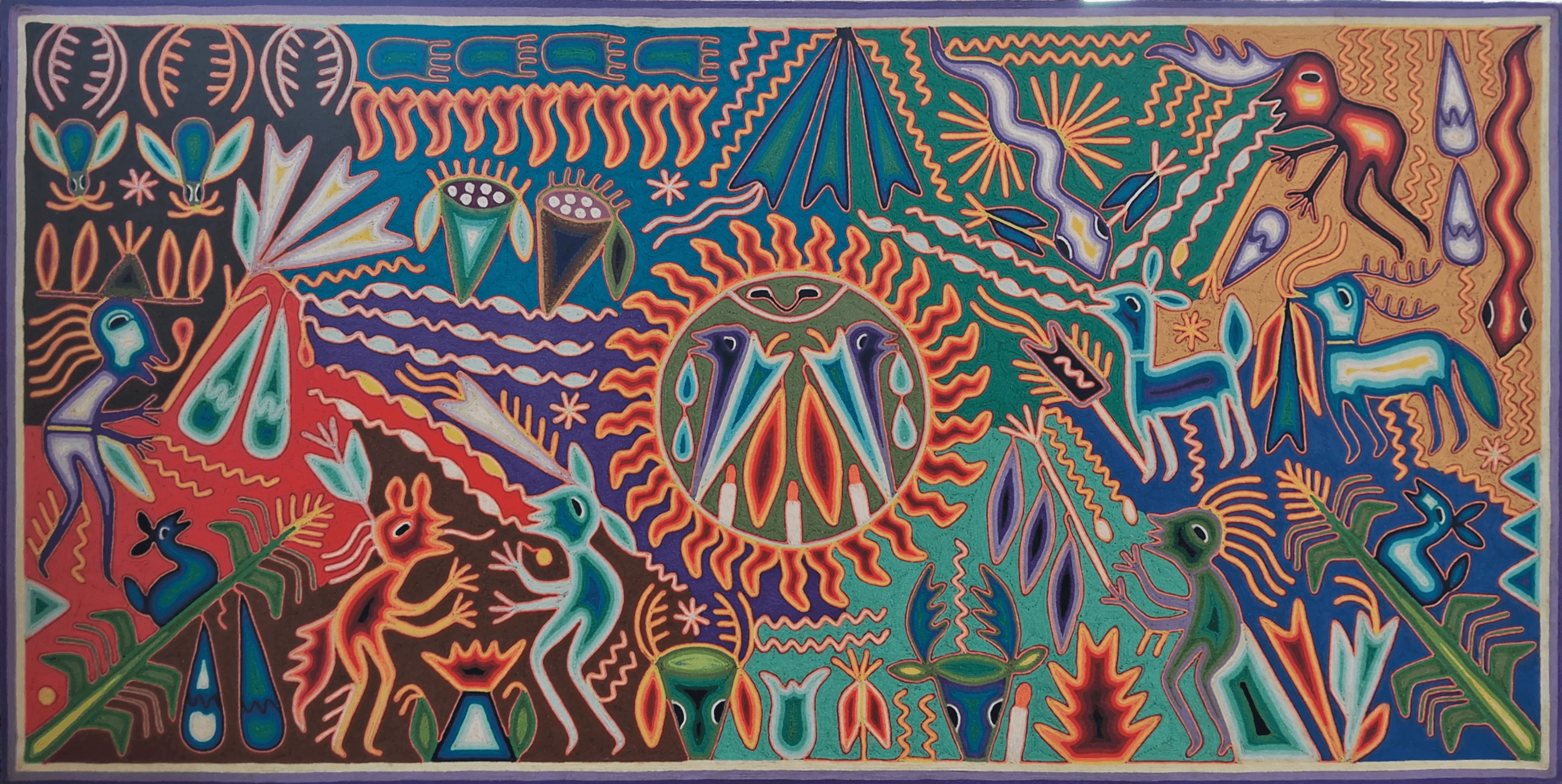Cuadro Huichol 60cm x 120cm