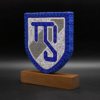 3D Shield with Custom Beadwork Design.