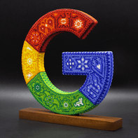 3D Google Logos in Corporate Colors.