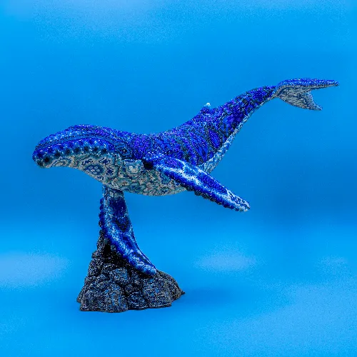 Escultura de Ballena arte huichol tierra huichol