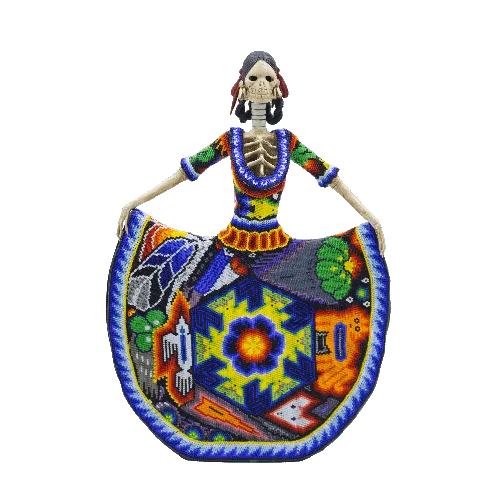Figura de catrina bailarina tradicional
