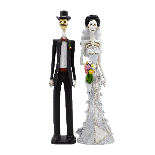 Figura de catrina y catrin pareja front