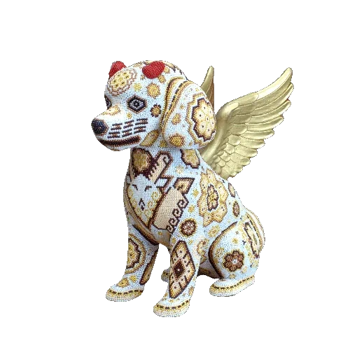 Figura de french poodle arte homenaje mascotas grande