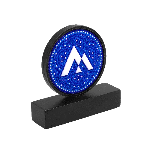 Figura de reconocimiento circular con madera