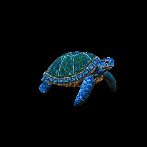 Figura de reconocimiento tortuga arte huichol