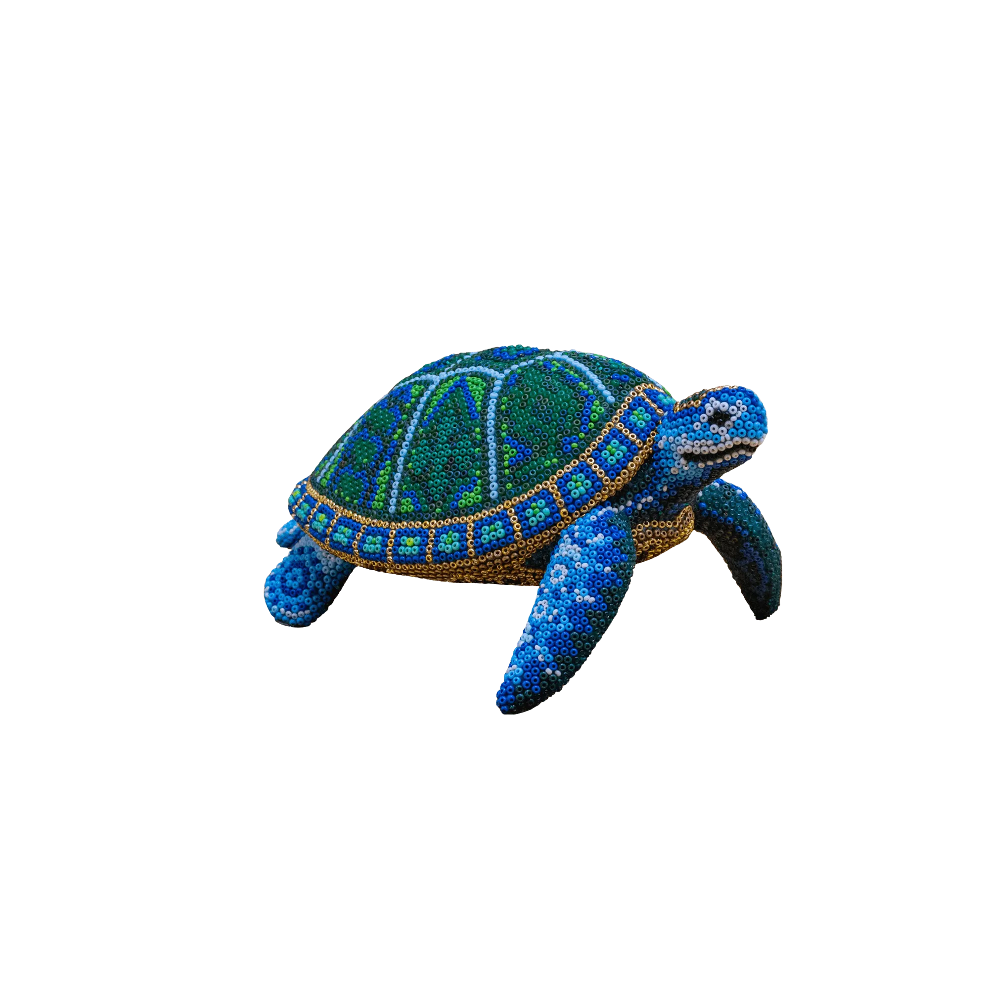 Figura de reconocimiento tortuga arte huichol