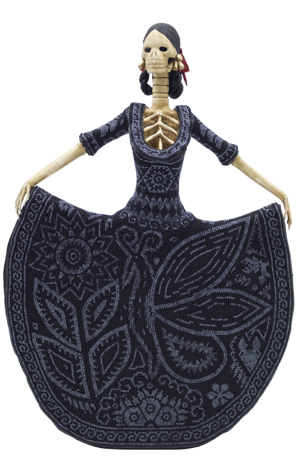 Catrina bailarina sculpture made with ceramic