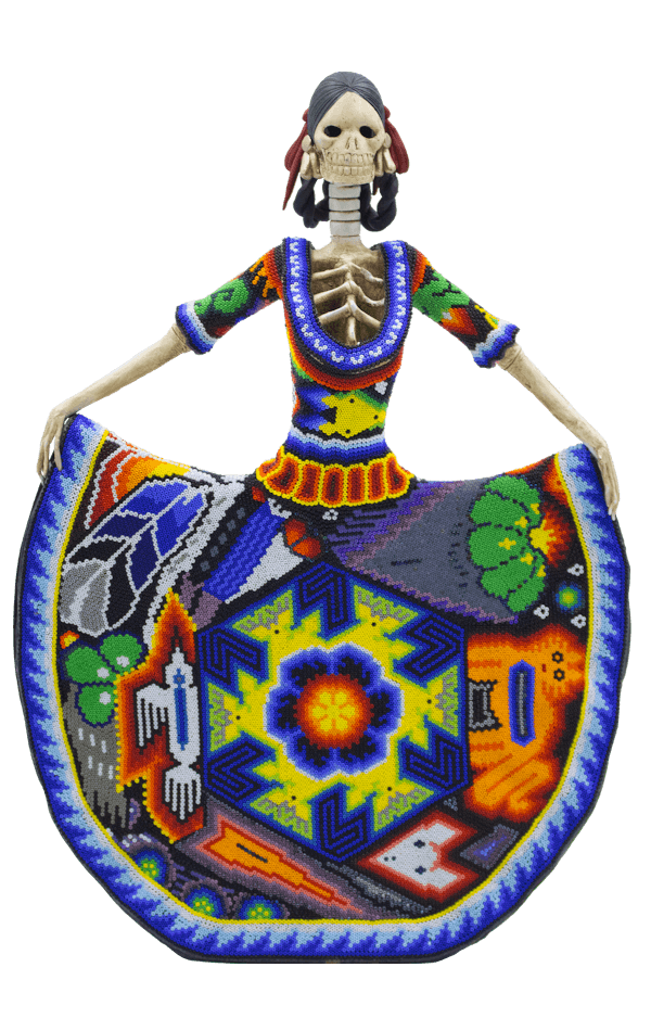 Catrina bailarina sculpture made with ceramic