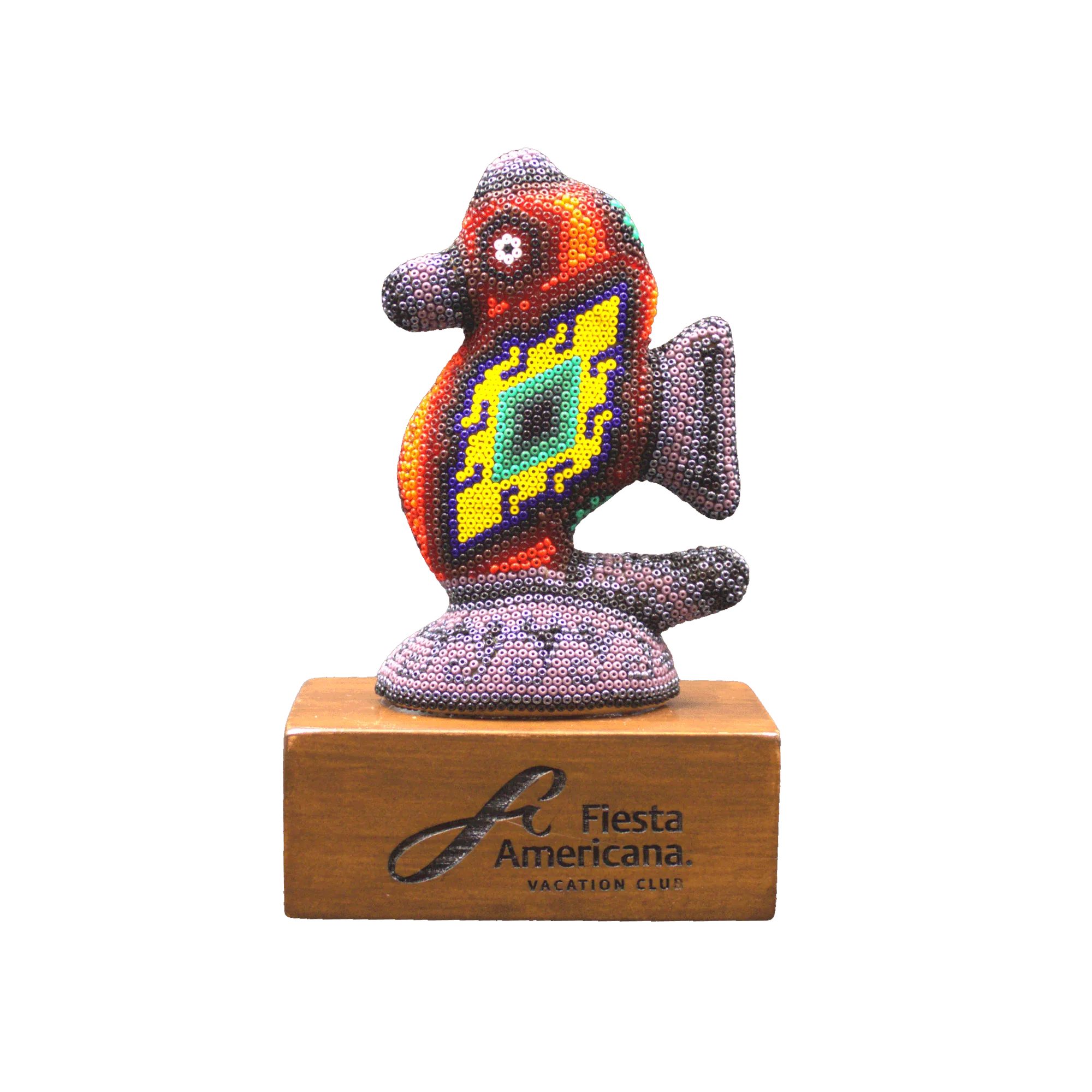 Figura de reconocimiento arte huichol seahorse