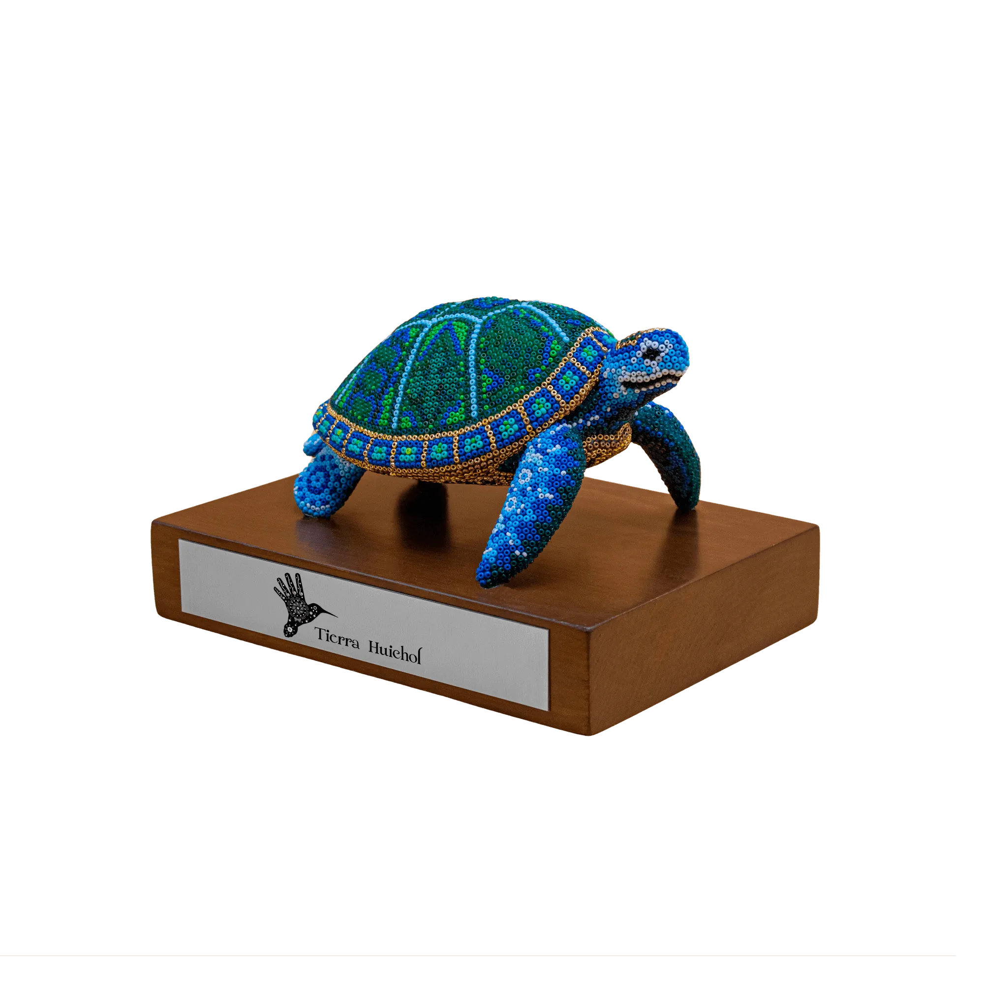 Figura de reconocimiento tortuga de mar arte huichol